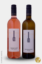 2er weinSCHENKEN Box: Rosé-/Weißwein 'VEREDELT' von Doppler-Hertel onlineVINOTHEK Pfalz Weinpräsent