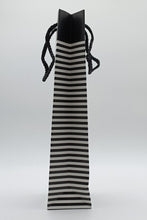 1er Weinpräsenttüte Streifen schwarz/weiß