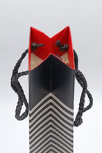 1er Weinpräsenttüte Streifen schwarz/weiß