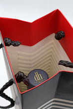 1er Weinpräsenttüte Streifen schwarz/weiß